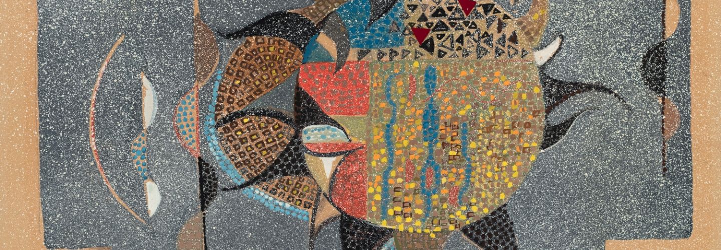 Eren Eyüboğlu (Turkish), Design for Mosaic [detail] , 1957, Gouache and pencil on cardboard, 18 3/4 x 20 in. Grey Art Gallery, New York University Art Collection, Gift of Abby Weed Grey, G1975.246
