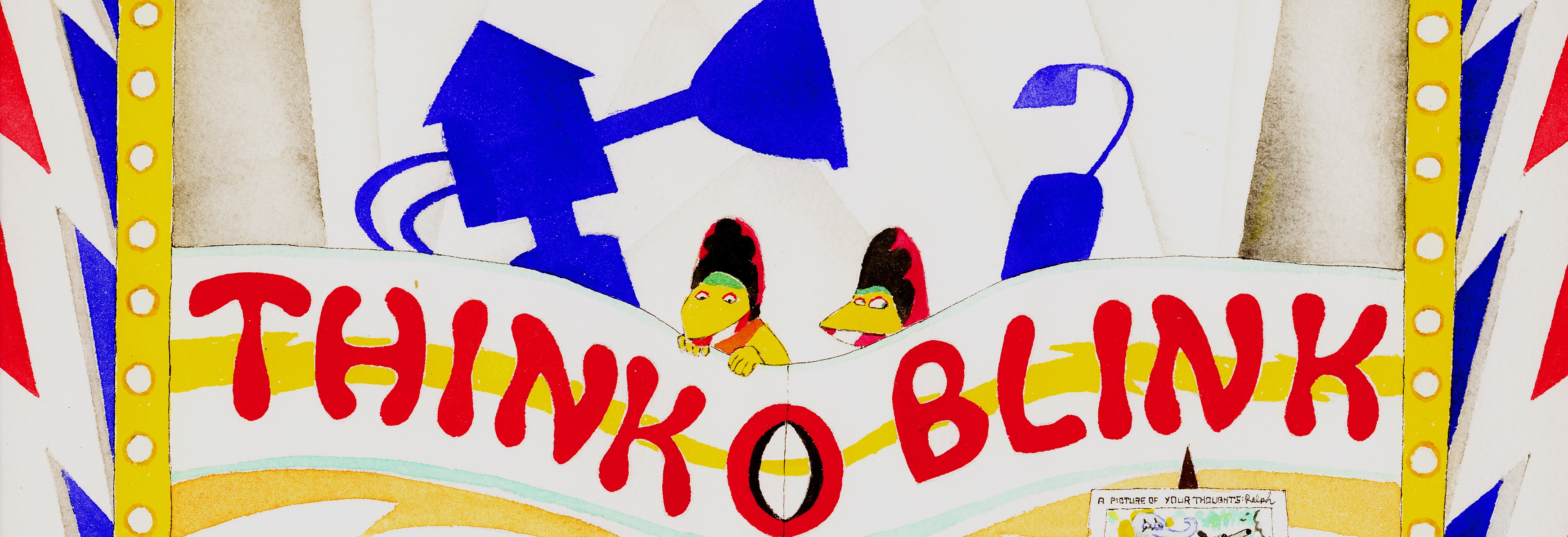 An animated frame showing two cartoon figures at a fairground attraction