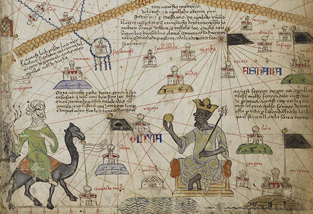 Atlas of Maritime Charts (The Catalan Atlas) [detail of Mansa Musa]