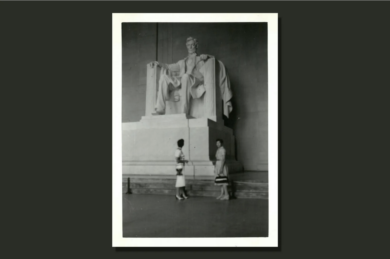 untitled 1960s photo of Abraham Lincoln Memorial 