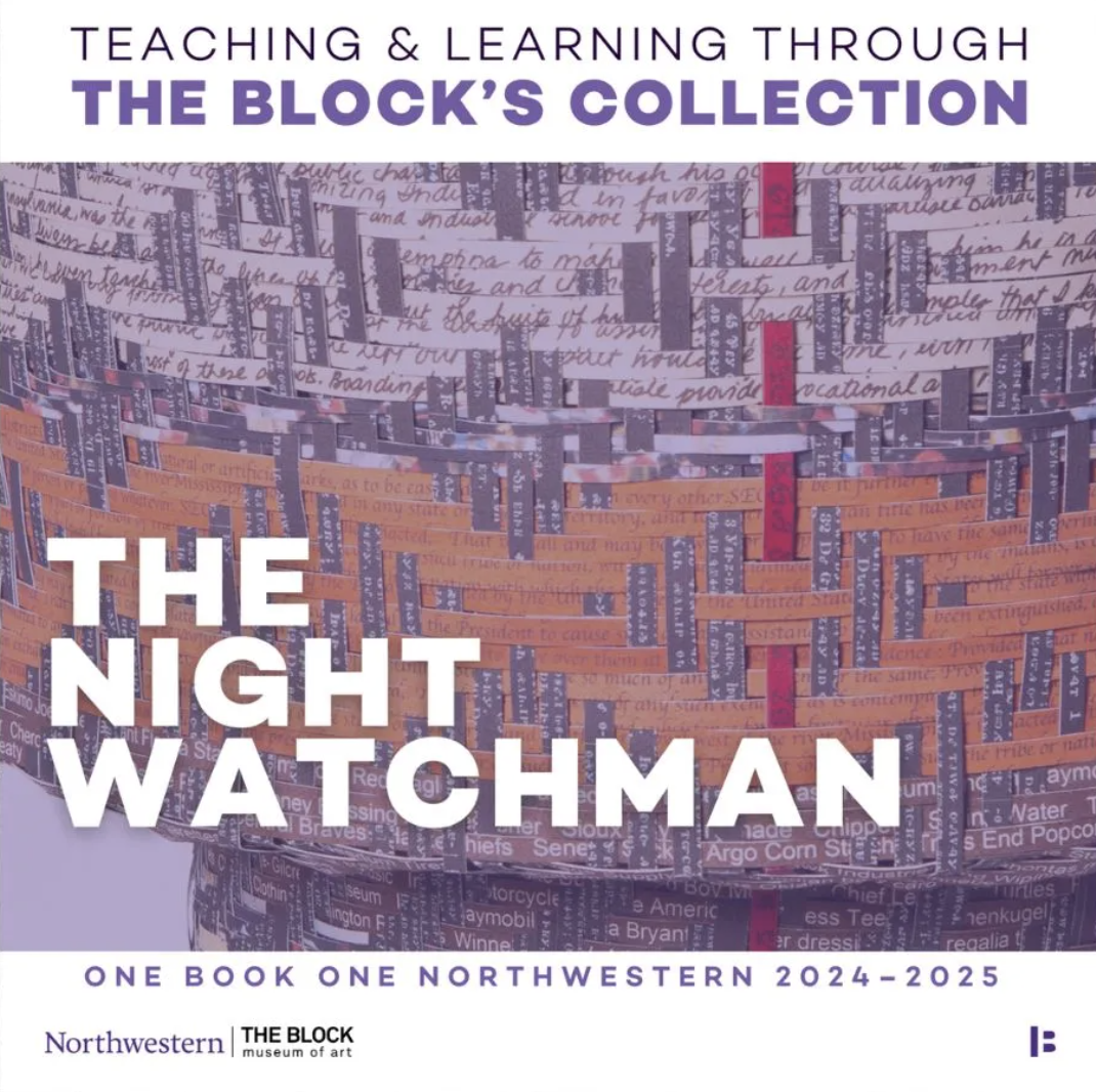 One Book One Northwestern poster for "The Night Watchman"